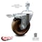 Service Caster 4 Inch High Temp Phenolic Wheel Swivel 1/2 Inch Stem Caster with Total Lock Brake SCC-TSTTL20S414-PHRHT-121315 - alternate 3